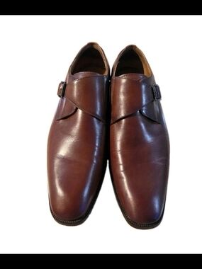 Florsheim Midtown Cap Toe Monk Strap Dress Shoes Brown Leather Men's 12 D